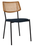 Texas Rattan Chair Black Frame Light Oak Finish - All Options