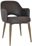 Albury Arm Chair Brass Leg - Richmond Office Furniture