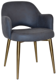 Albury Arm Chair Brass Leg - Richmond Office Furniture