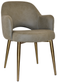 Albury Arm Chair Brass Leg - Richmond Office Furniture