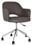 Albury Arm Chair Aluminium Castor Base - Richmond Office Furniture