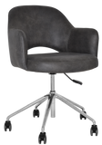 Albury Arm Chair Aluminium Castor Base - Richmond Office Furniture