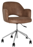 Albury Arm Chair Aluminium Castor Base - Richmond Office Furniture