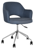 Albury Arm Chair Aluminium Castor Base - Richmond Office Furniture