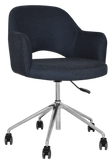 Albury Arm Chair Aluminium Castor Base - Richmond Office Furniture