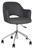 Albury Arm Chair Aluminium Castor Base - Richmond Office Furniture