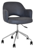 Albury Arm Chair Aluminium Castor Base - Richmond Office Furniture