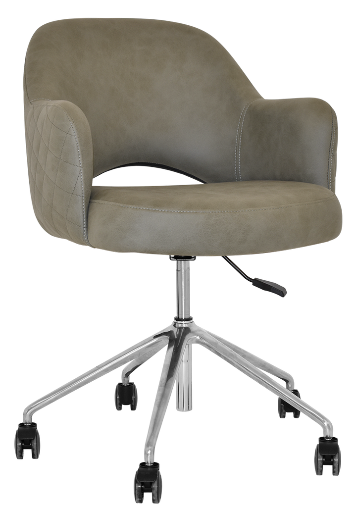 Albury Arm Chair Aluminium Castor Base - Richmond Office Furniture
