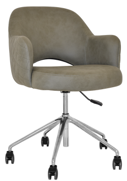 Albury Arm Chair Aluminium Castor Base - Richmond Office Furniture