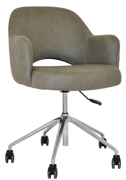 Albury Arm Chair Aluminium Castor Base - Richmond Office Furniture