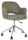 Albury Arm Chair Aluminium Castor Base - Richmond Office Furniture