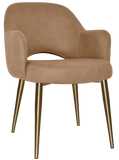 Albury Arm Chair Brass Leg - Richmond Office Furniture