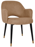 Albury Arm Chair Brass Tip Black Leg - Richmond Office Furniture