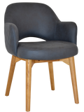 Albury Arm Chair Light Oak Timber Leg - Richmond Office Furniture