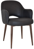 Albury Arm Chair Light Walnut Metal Leg - Richmond Office Furniture