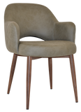 Albury Arm Chair Light Walnut Metal Leg - Richmond Office Furniture