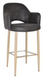 Albury Arm Stool 75cm Birch Metal Leg - Richmond Office Furniture