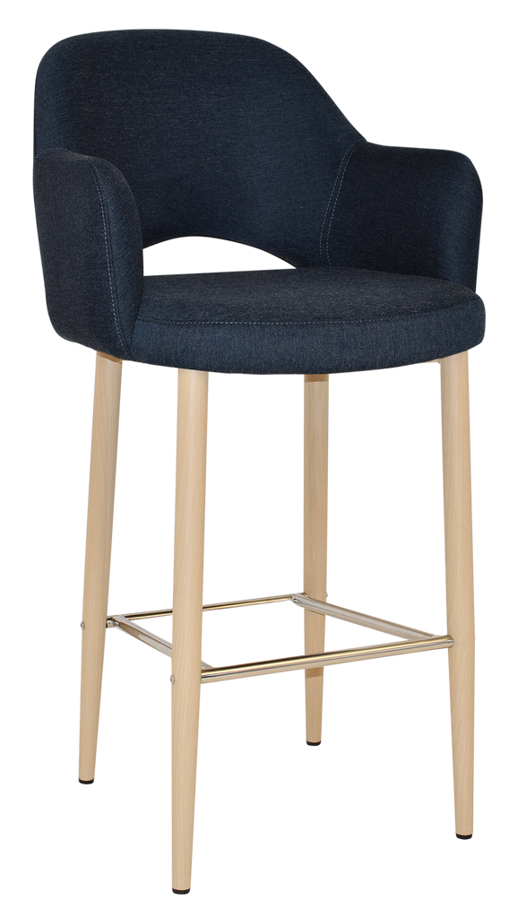 Albury Arm Stool 75cm Birch Metal Leg - Richmond Office Furniture