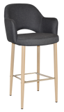 Albury Arm Stool 75cm Birch Metal Leg - Richmond Office Furniture