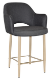 Albury Arm Stool 65cm Birch Metal Leg - Richmond Office Furniture