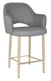 Albury Arm Stool 65cm Birch Metal Leg - Richmond Office Furniture