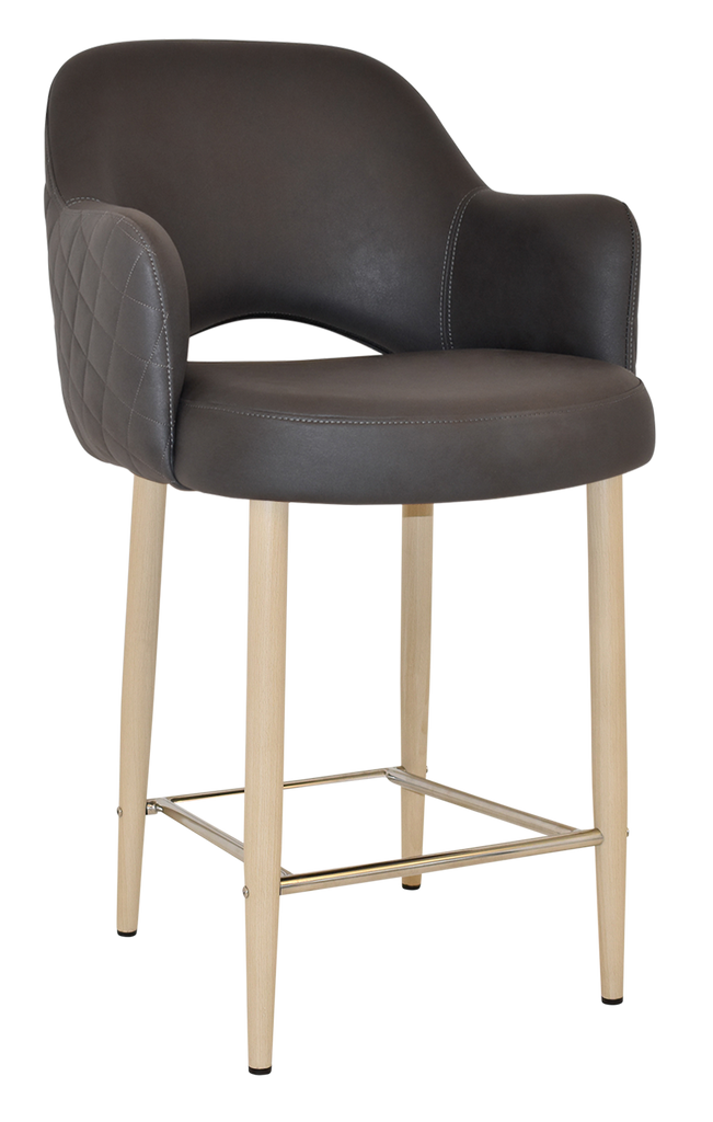 Albury Arm Stool 65cm Birch Metal Leg - Richmond Office Furniture