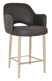 Albury Arm Stool 65cm Birch Metal Leg - Richmond Office Furniture