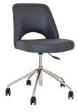 Albury Chair Polished aluminium Castor Base - Richmond Office Furniture