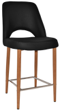Albury Stool 65cm High Light Oak Metal Leg - Richmond Office Furniture