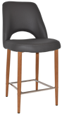 Albury Stool 65cm High Light Oak Metal Leg - Richmond Office Furniture