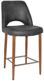 Albury Stool 65cm High Light Oak Metal Leg - Richmond Office Furniture