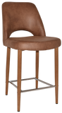 Albury Stool 65cm High Light Oak Metal Leg - Richmond Office Furniture