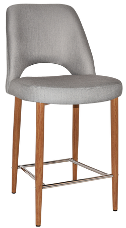 Albury Stool 65cm High Light Oak Metal Leg - Richmond Office Furniture