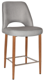 Albury Stool 65cm High Light Oak Metal Leg - Richmond Office Furniture