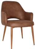Albury XL Arm Chair Oak Metal Leg - Richmond Office Furniture