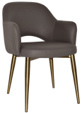 Albury Arm Chair Brass Leg - Richmond Office Furniture