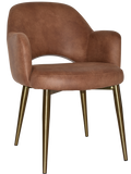 Albury Arm Chair Brass Leg - Richmond Office Furniture