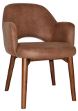 Albury Arm Chair Walnut Timber Leg - Richmond Office Furniture