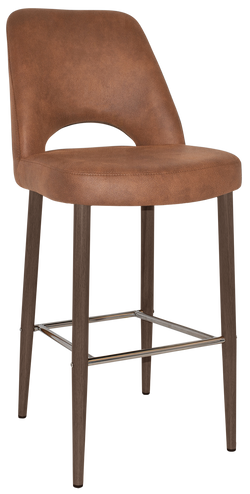 Albury Stool 75cm Light Walnut Metal Leg - Richmond Office Furniture