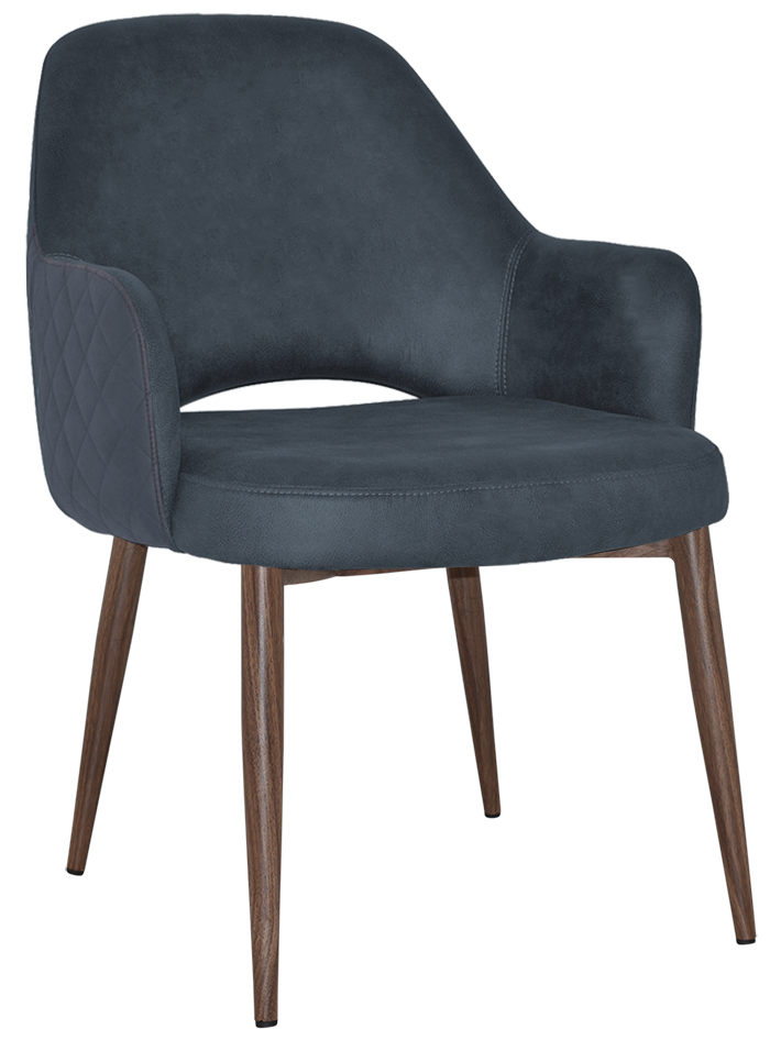 Albury XL Arm Chair Light Walnut Metal Leg - Richmond Office Furniture