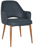 Albury XL Arm Chair Oak Metal Leg - Richmond Office Furniture