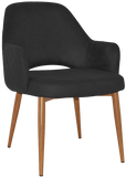 Albury XL Arm Chair Oak Metal Leg - Richmond Office Furniture