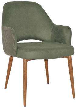 Albury XL Arm Chair Oak Metal Leg - Richmond Office Furniture