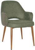 Albury XL Arm Chair Oak Metal Leg - Richmond Office Furniture
