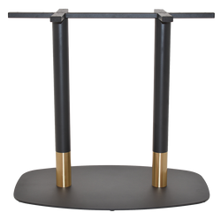 Arc Tivoli Table Base 730mm Black Brass Collar - Richmond Office Furniture