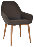 Bronte Tub Chair Light Oak Metal Leg - Richmond Office Furniture