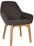 Bronte Tub Chair Light Oak Timber Leg - Richmond Office Furniture