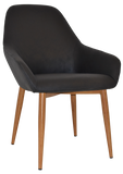 Bronte Tub Chair Light Oak Metal Leg - Richmond Office Furniture