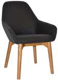 Bronte Tub Chair Light Oak Timber Leg - Richmond Office Furniture