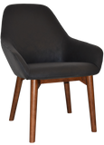 Bronte Tub Chair Walnut Timber Leg - Richmond Office Furniture